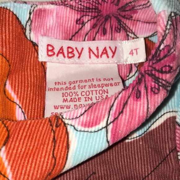 Baby nay 4T corduroy floral dress - Picture 2 of 4